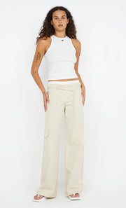 Kelsi Pocket Pant in Bone and White by Bec + Bridge