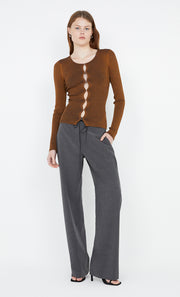 Laila Long Sleeve Knit Cardigan in Rust by Bec + Bridge