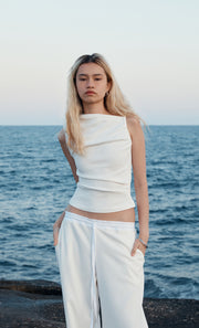 LEILA ASYM TANK - IVORY