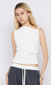 LEILA ASYM TANK - IVORY