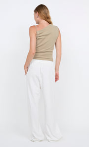 Leila Asym Tank in Taupe by Bec + Bridge