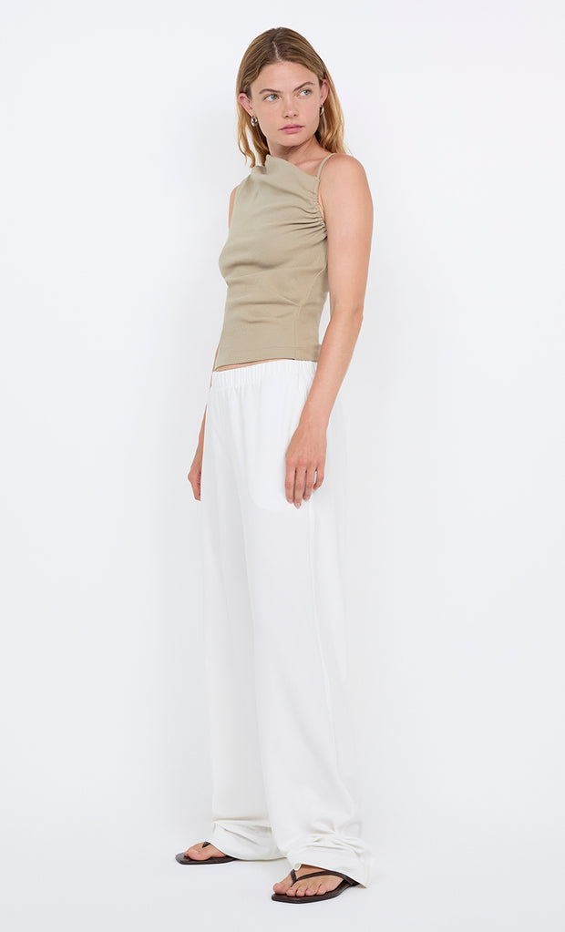 Leila Asym Tank in Taupe by Bec + Bridge