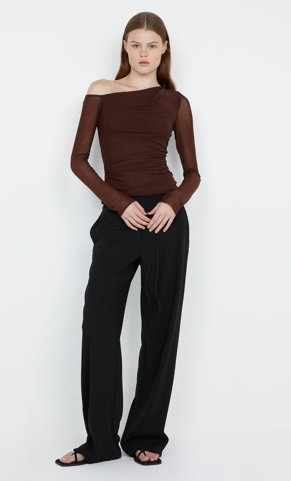 LIV LONG SLEEVE TOP - COCOA