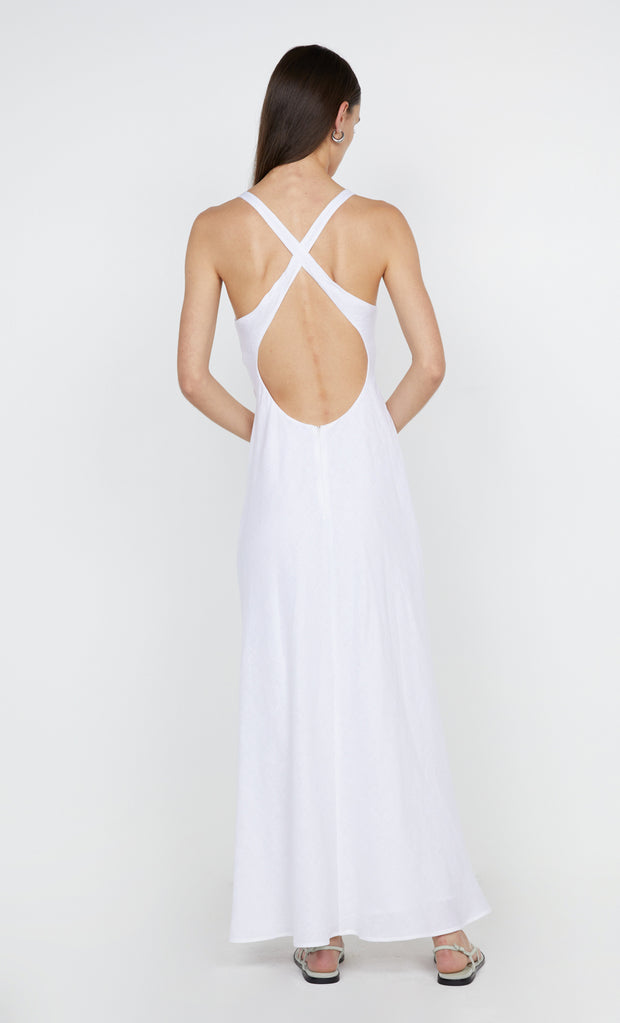 LUCA CROSSOVER DRESS - WHITE