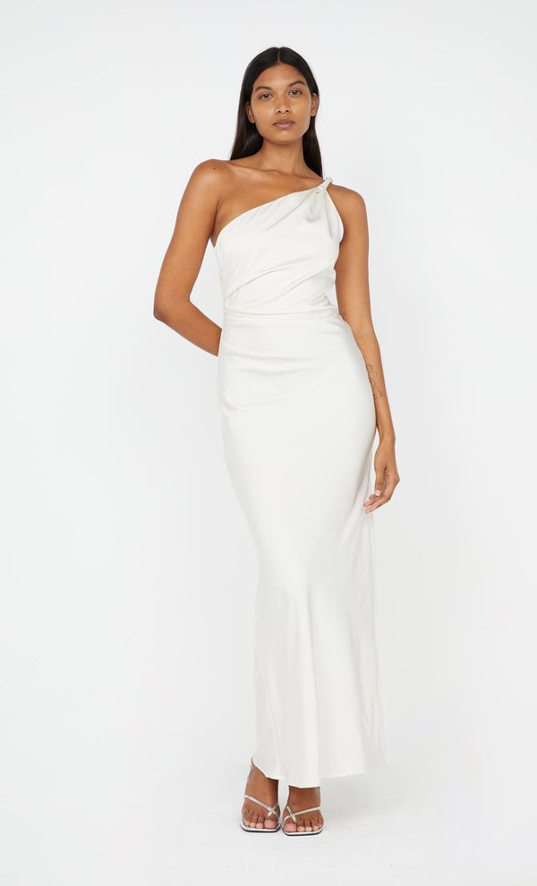 Lunetta Asym Bridesmaid Dress in Ceram