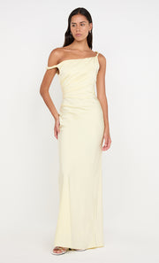 LUNETTA TWIST STRAP DRESS - ICE YELLOW