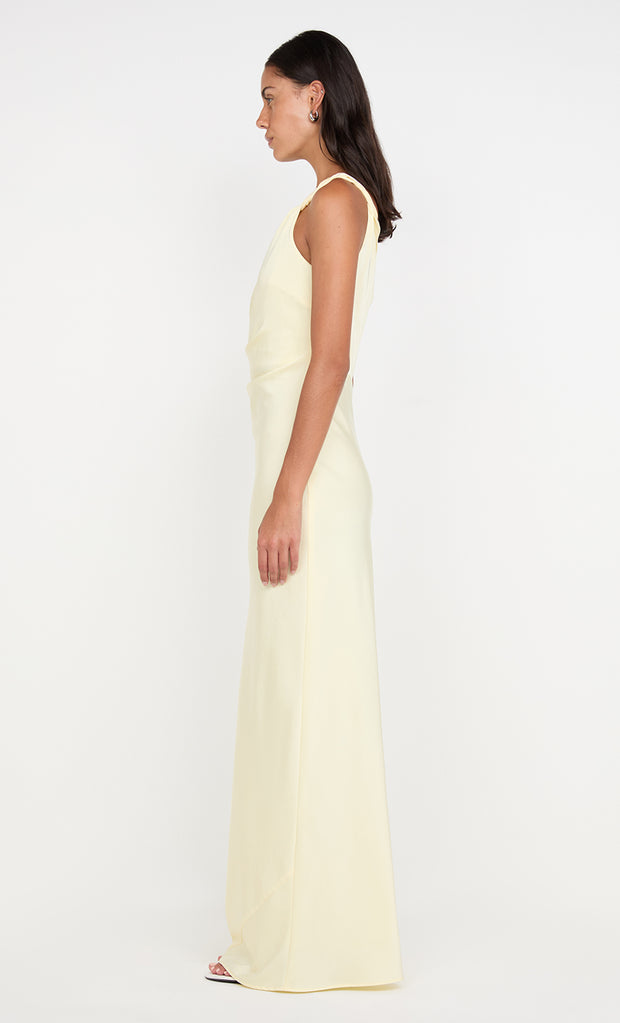 Lunetta Twist Strap Dress in Ice Yellow by Bec + Bridge Bridesmaid