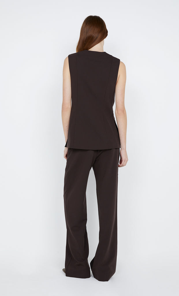 Mana Straight Leg Pant in dark choc by Bec + Bridge