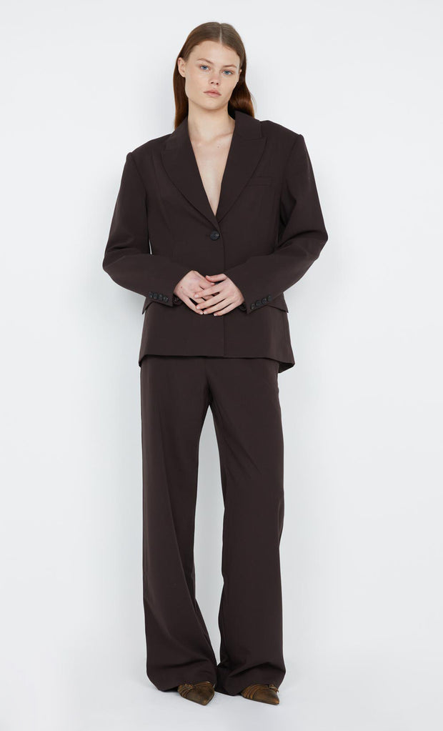 Mana Straight Leg Pant in dark choc by Bec + Bridge