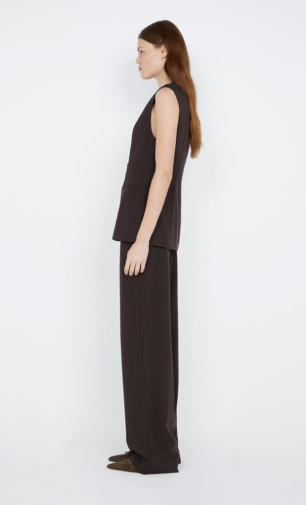 Mana Straight Leg Pant in dark choc by Bec + Bridge