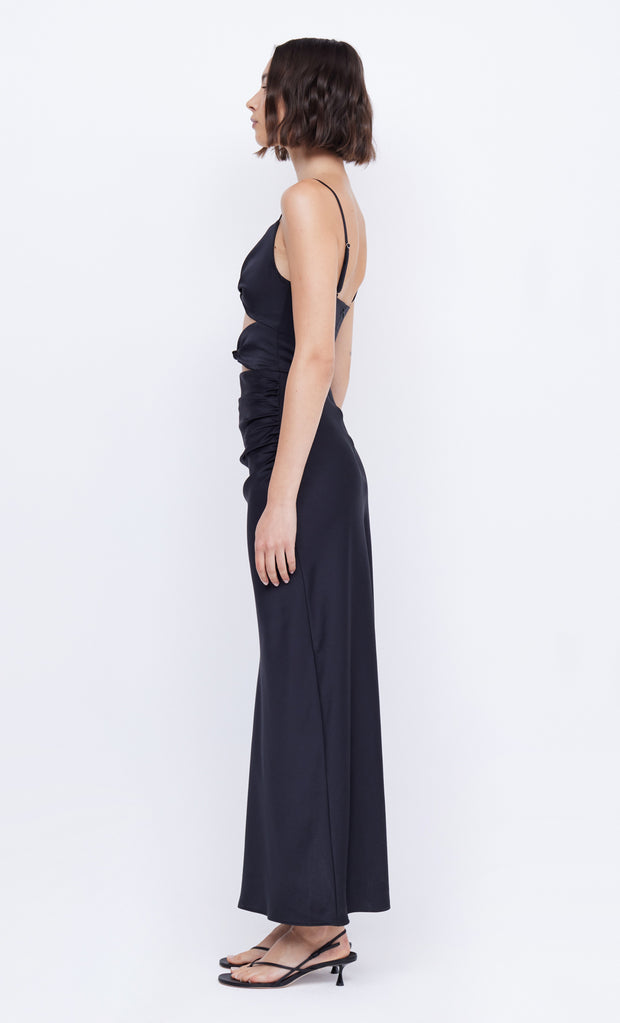 Black formal Mari Lou Knot Maxi Dress by Bec + Bridge