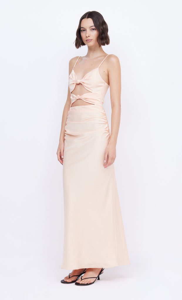 Peach formal Mari Lou Knot Maxi Dress by Bec + Bridge