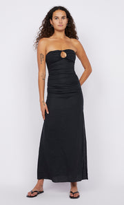 MARIANNA STRAPLESS DRESS - BLACK