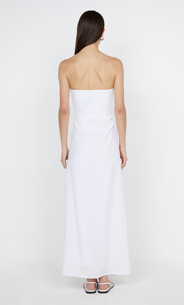 Marianna Strapless Dress in White with cutout by Bec + Bridge