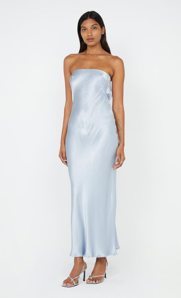 Moon Dance Strapless Dress in Dusty Blue by Bec + Bridge