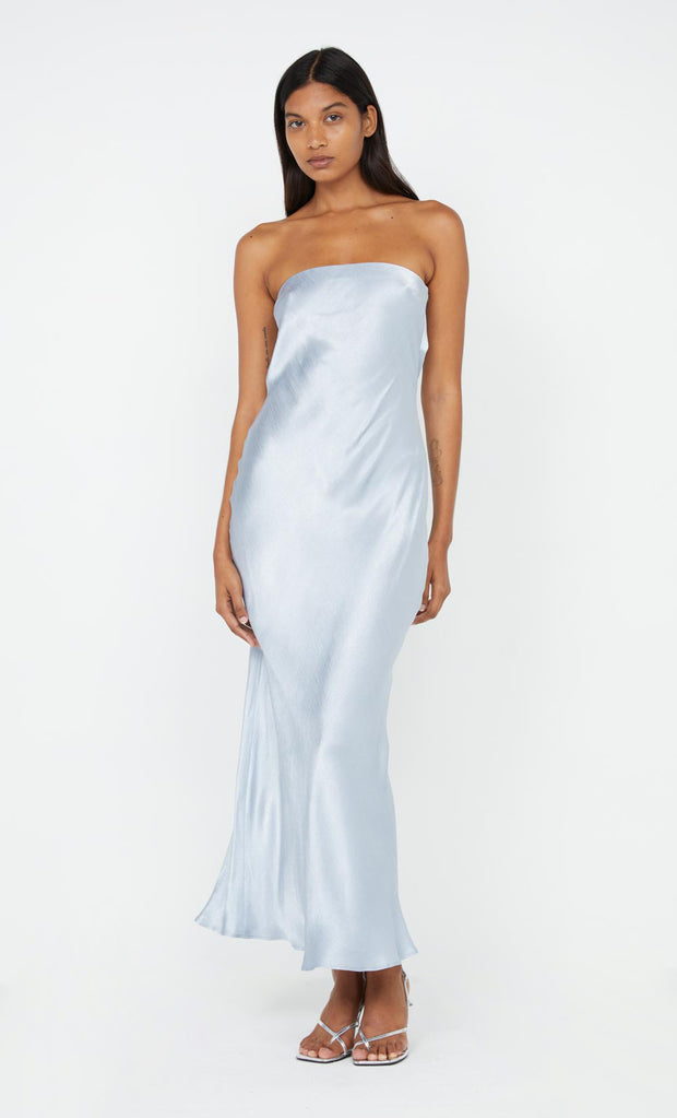 Moon Dance Strapless Dress in Dusty Blue by Bec + Bridge