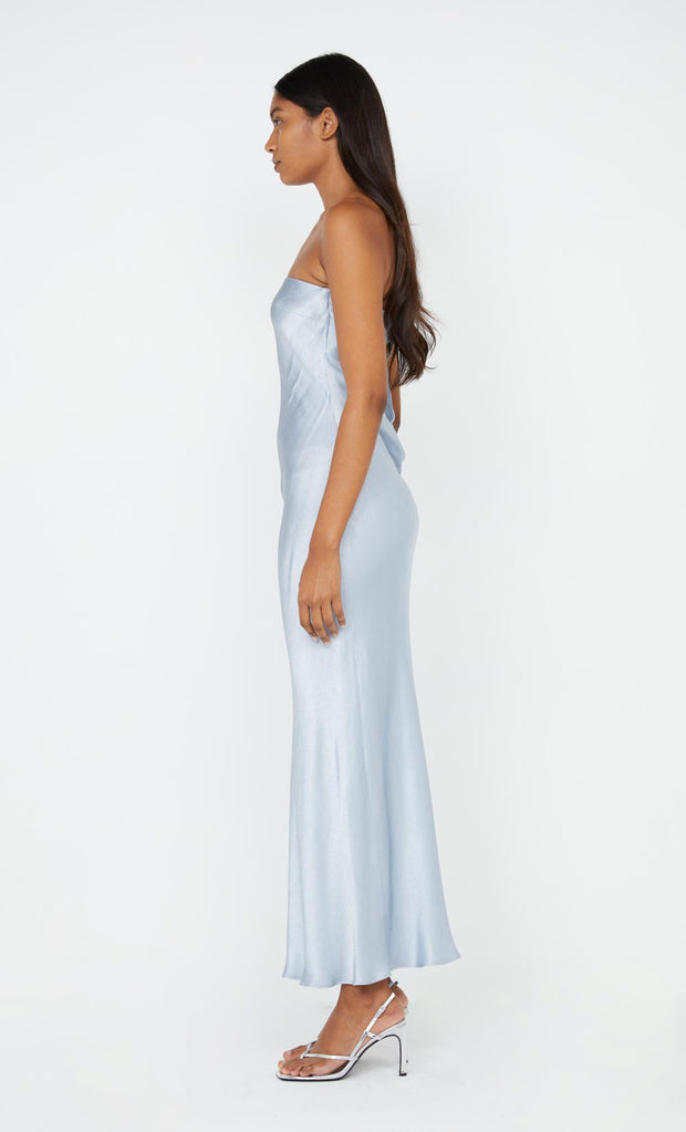 Moon Dance Strapless Dress in Dusty Blue by Bec + Bridge