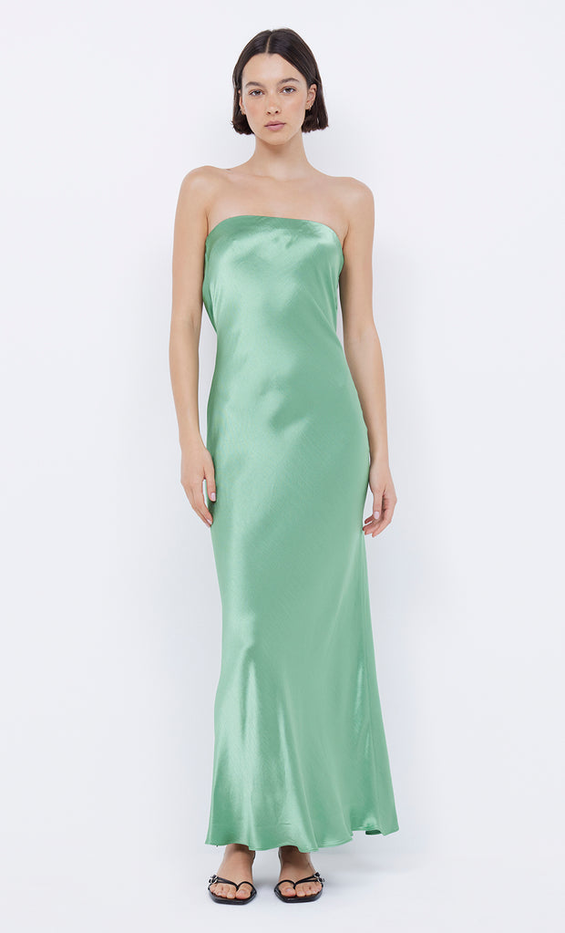 MOON DANCE STRAPLESS DRESS - GREEN APPLE