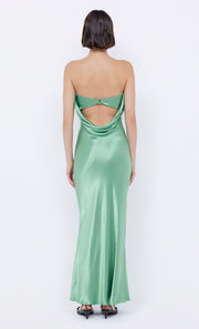 MOON DANCE STRAPLESS DRESS - GREEN APPLE