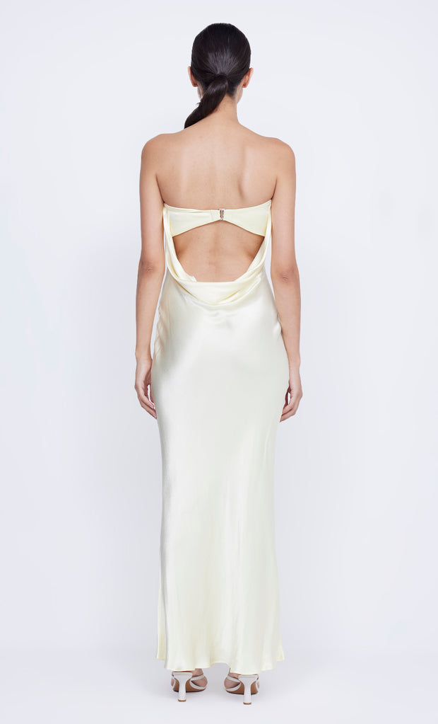 Moon Dance Strapless Maxi Dress in Ice Yellow by Bec + Bridge