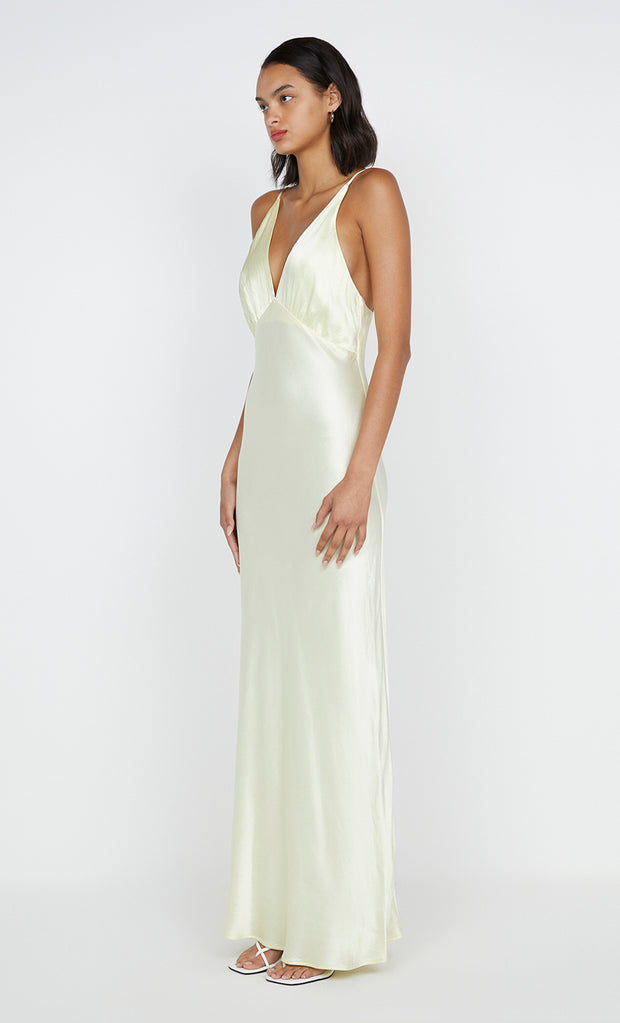 Moon Dance V Maxi Dress in ice yellow bridal dress by Bec+ Bridge