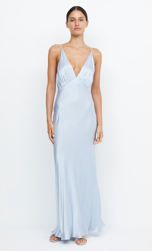 Moon Dance V Maxi Bridesmaid Dress in Dusty Blue by Bec + Bridge