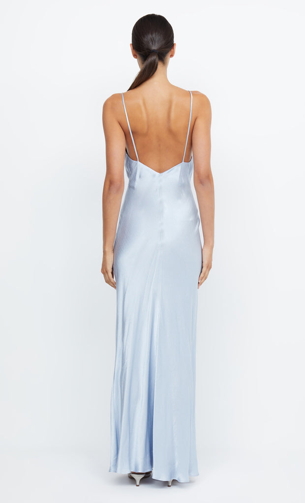 MOON DANCE V MAXI DRESS - DUSTY BLUE