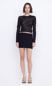 Black Naelle Knit Mini Skirt by Bec + bridge