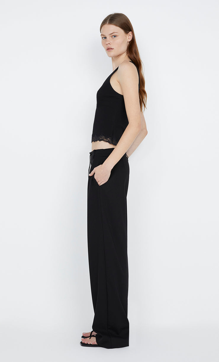 Naida Straight leg pant in black by Bec + Bridge