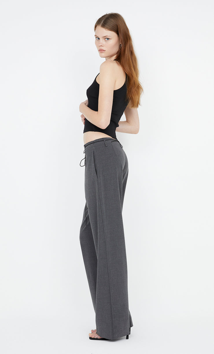 Naida Straight Leg Pant in charcoal by Bec + Bridge