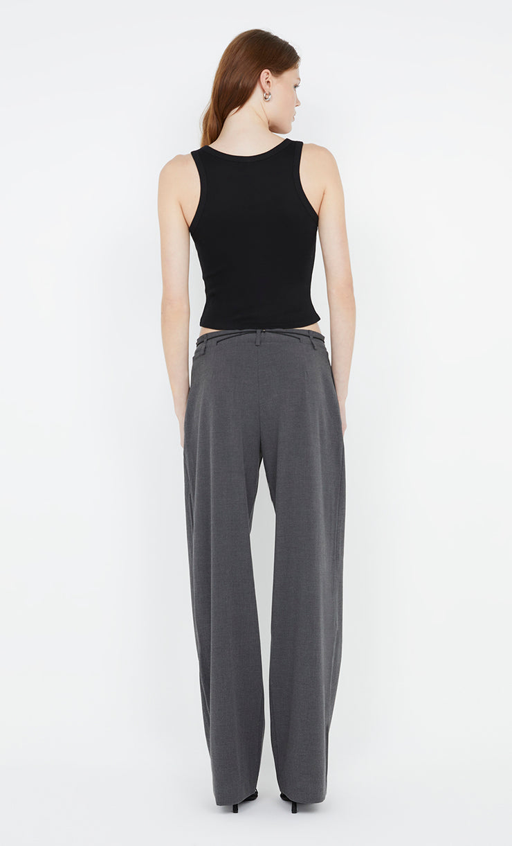 Naida Straight Leg Pant in charcoal by Bec + Bridge