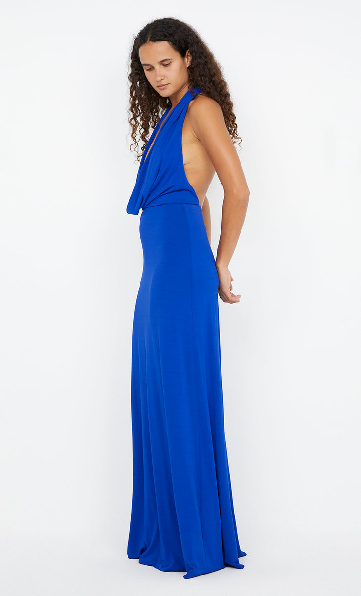 Nessie Cowl Maxi Dress in Ultramarine Blue by Bec + Bridge