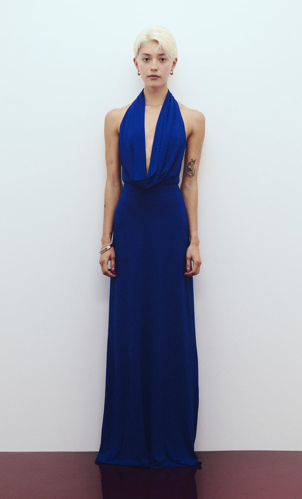 Nessie Cowl Maxi Dress in Ultramarine Blue by Bec + Bridge