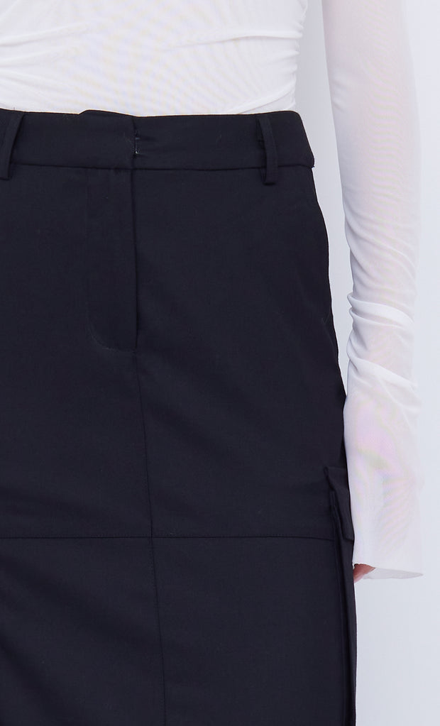 NEVADA MAXI SKIRT  - BLACK