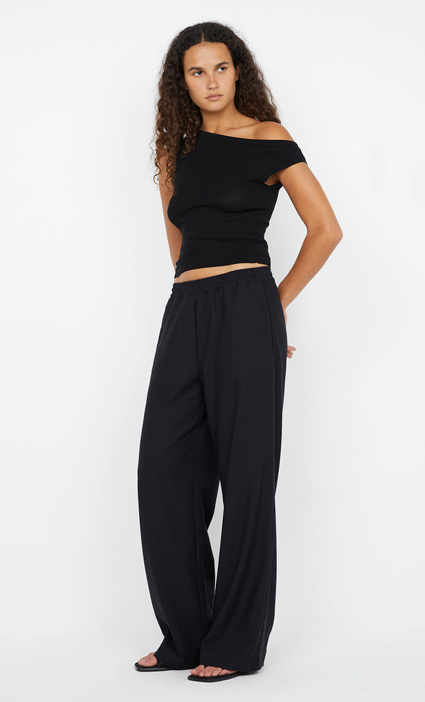 Ninah Drawstring Pant in black by Bec + Bridge