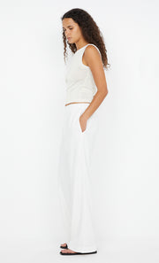 Ninah Drawstring Pant in white by Bec + Bridge