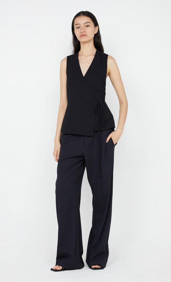 Ninah Tie Vest in Black by Bec + Bridge