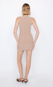 ODEYA MINI DRESS - CAMEL