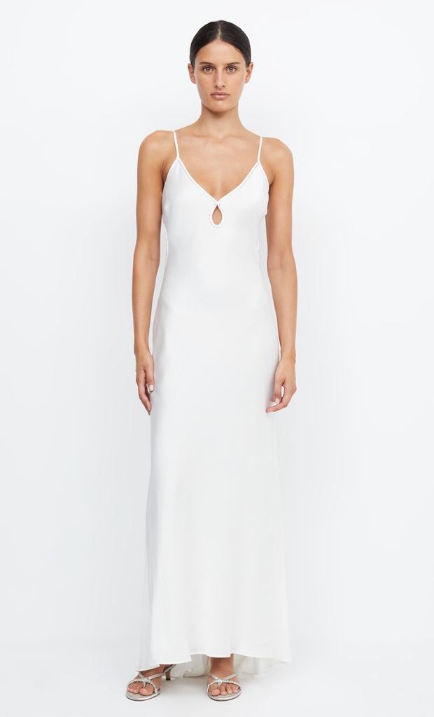 Paradise Beaded Maxi Bridal Dress in White by Bec + Bridge