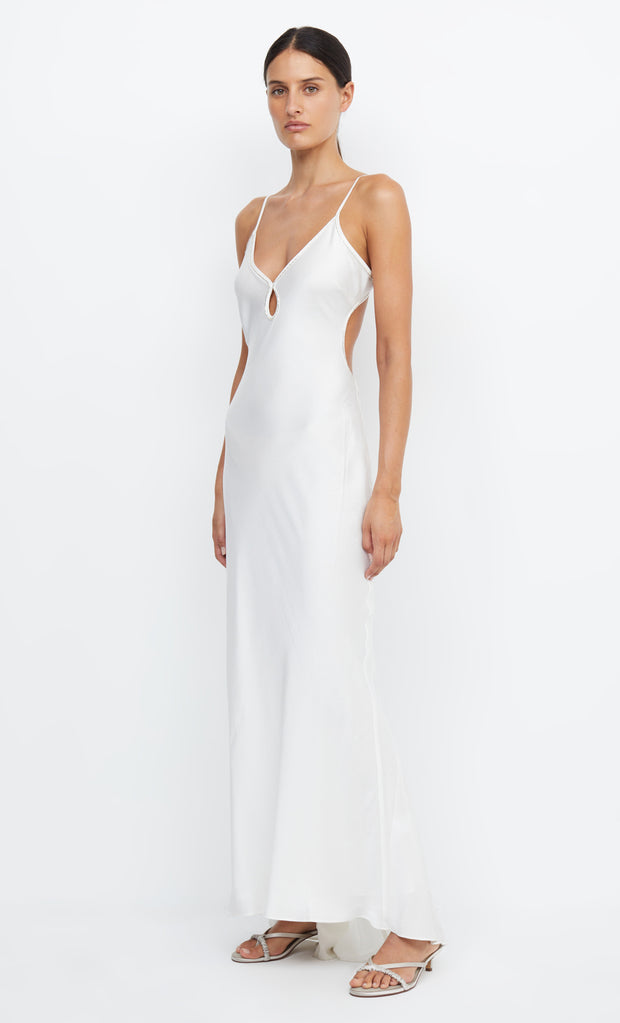 Paradise Beaded Maxi Bridal Dress in White by Bec + Bridge