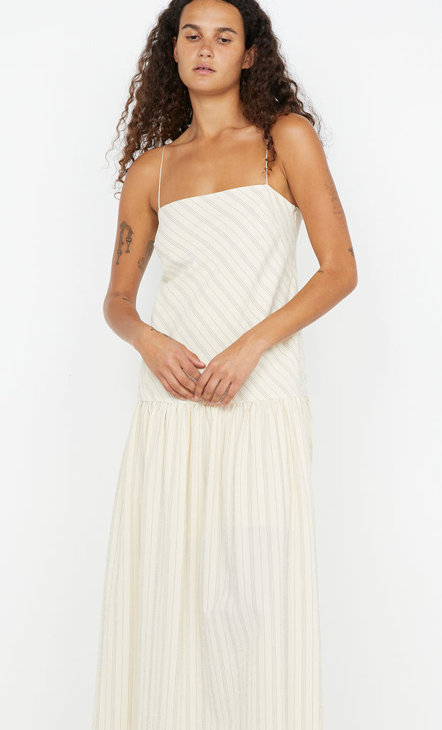 Peyson Maxi Dress in Cream and Black Stripe by Bec + Bridge