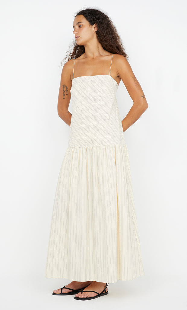 PEYSON MAXI DRESS - CREAM/BLACK STRIPE