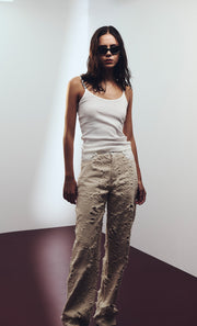 QUINN PANT  - NATURAL/WHITE