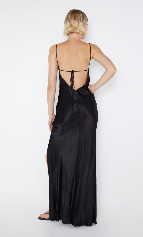 Ren Split Maxi Dress in Black by Bec + Bridge