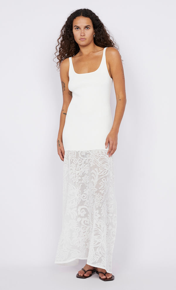 Rissa Scoop Neck Dress in Ivory by Bec + Bridge