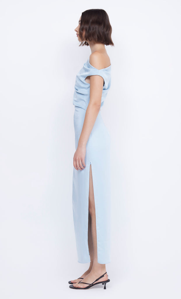 Rochelle Asym Bridesmaid Dress in Dolphin Blue by Bec + Bridge