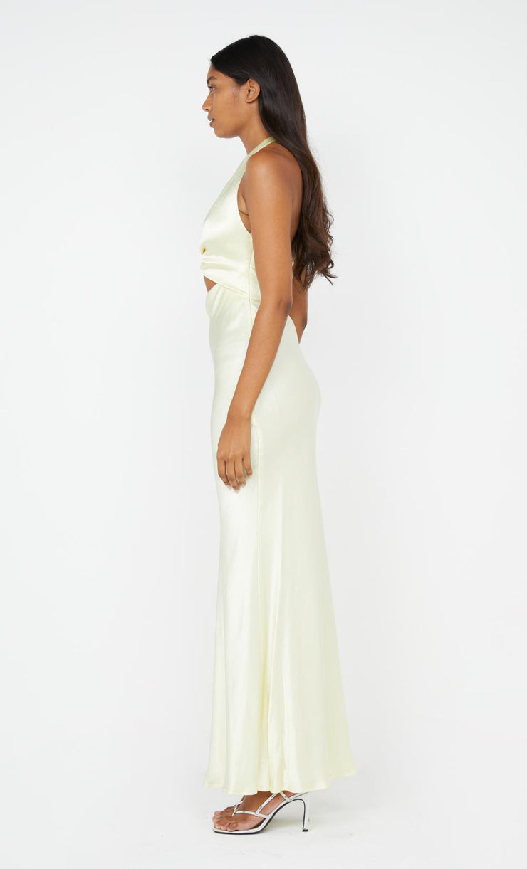 Sabia Twist Maxi Dress in Ice Yellow by Bec + Bridge