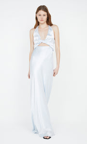 Sabia Twist Dress in silver blue by Bec + Bridge