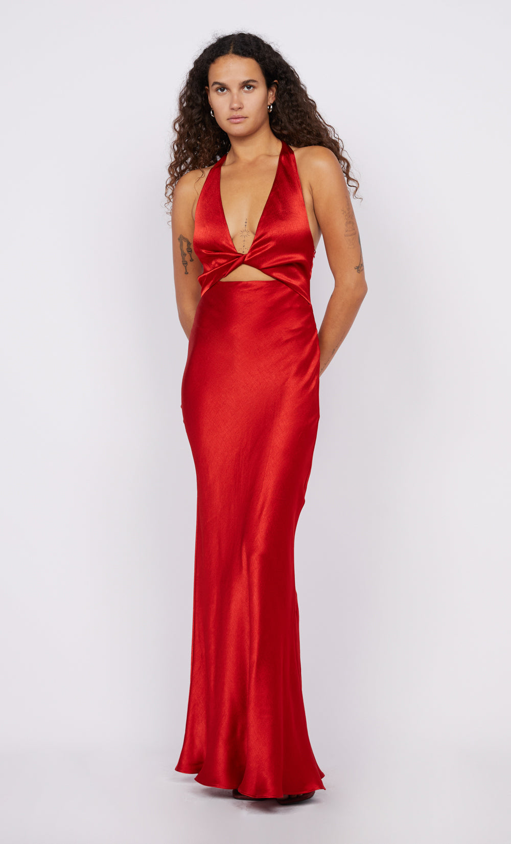 Sabia Twist Dress in Rouge BEC BRIDGE BEC BRIDGE AU