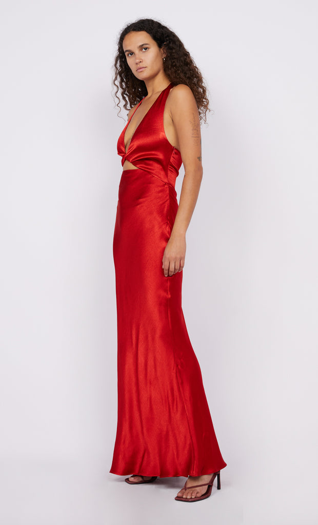 Sabia Twist Maxi Dress in Rouge by Bec + Bridge